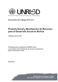 Protesta Social y Movilización de Recursos para el Desarrollo Social en Bolivia